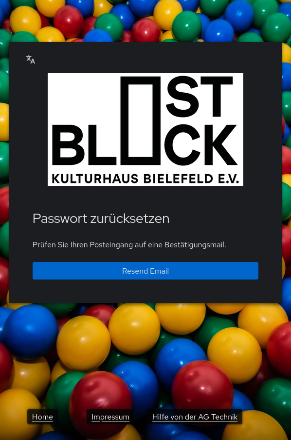 Login-Bildschirm