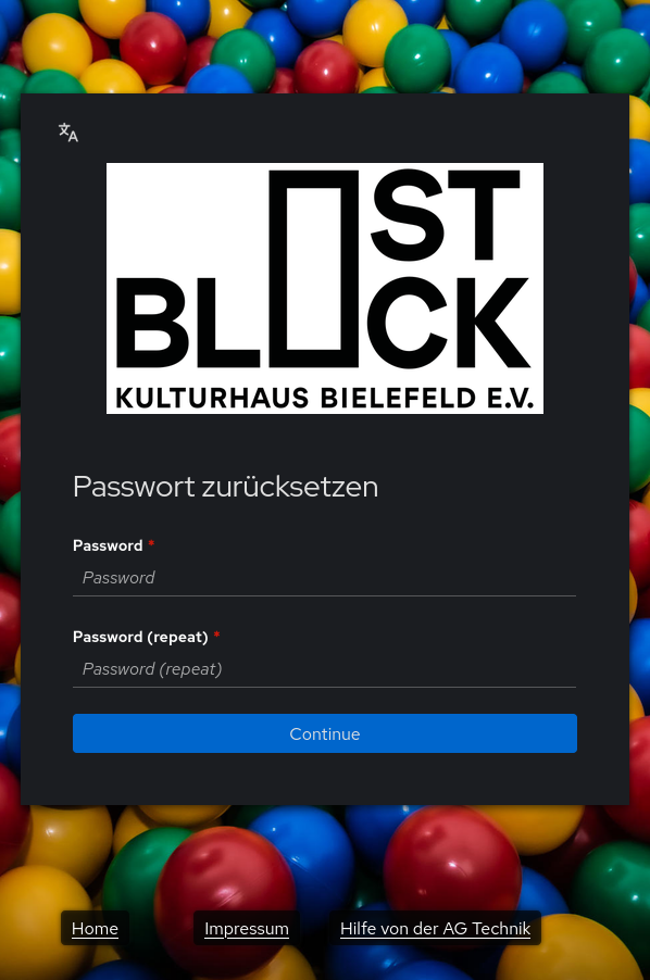 Login-Bildschirm